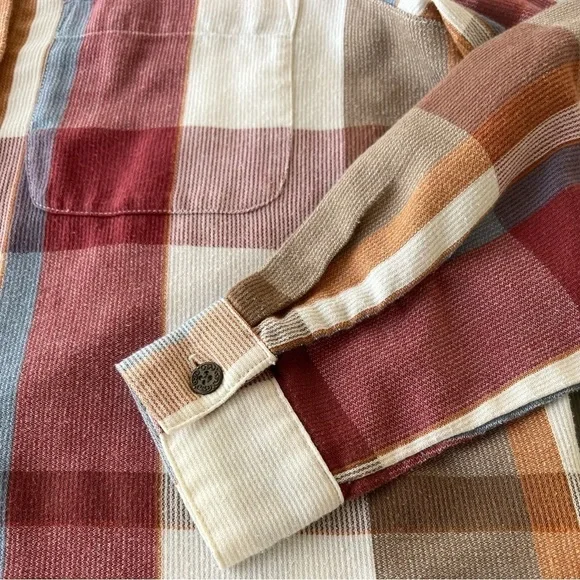 Vintage Alfred Dunner Plaid Button Down Shirt Roll Tab Lightweight Shacket - Picture 4 of 11